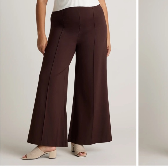 Quince Pants - NWT Quince Ultra-Stretch Ponte Super Wide Leg Pants